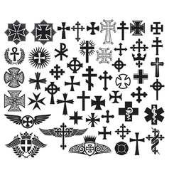 Big collection of crosses vector image