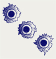 Bullet holes vector image