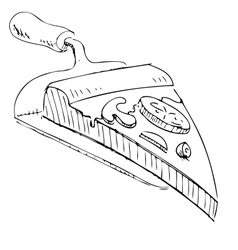 Pizza piece icon vector image