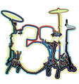 Abstract drum vector image
