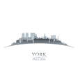 York England city skyline silhouette vector image