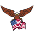 Eagle with USA flag vector image