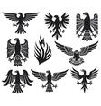 Heraldic eagle set vector image