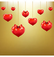 Hearts With Red Bows Hearts With Red Bows vector image
