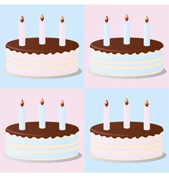 Birthday cakes vector image