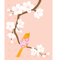 Blossom cherry branch 1 vector image