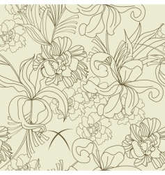 Summer seamless wallpaper vector image