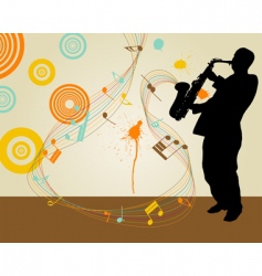 Saxophonist vector image