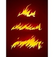 Burning flame of fire vector image