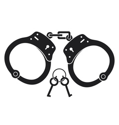 Police handcuffs vector image