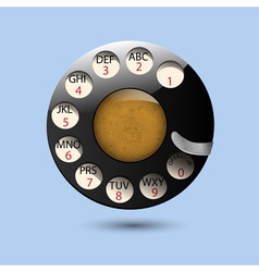 Disc dials of old retro phone vector image