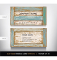 Weathered board business card vector image