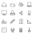Square office and home icon vector image