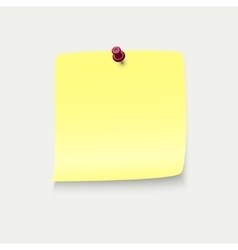 Yellow stick note vector image