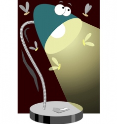 Table lamp vector image