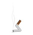 Extinguished cigarette butts vector image