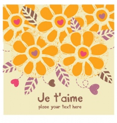 Floral background vector image