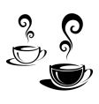 Two cups of coffee vector image