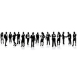 Business people in a row vector image
