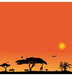 Vector background with Africa vector image