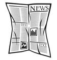 Newspaper icon vector image
