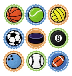 Set with sport balls - cartoon vector image