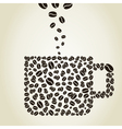 Cup from coffee grains vector image