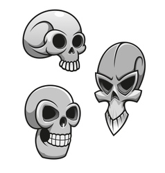 Set of skulls vector image