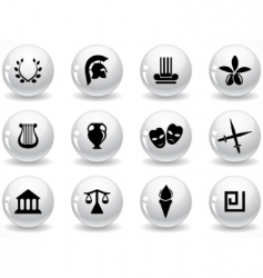 Glossy grey buttons vector image
