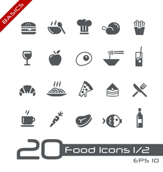 Food and Drink Icons vector image