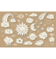 Cute sky doodle vector image