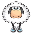 Cute white sheep vector image