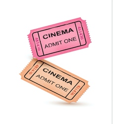 Old vintage paper tickets with numbers vector image