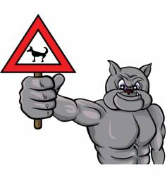 Beware dog vector image
