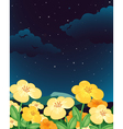 Evening Floral Fleid vector image