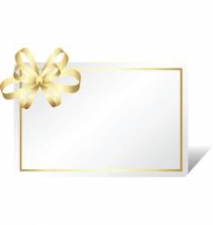 Gold gift card vector image