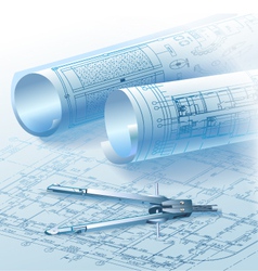 Architectural drawings vector image