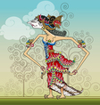 Shadow puppets or Wayang Srikandi vector image