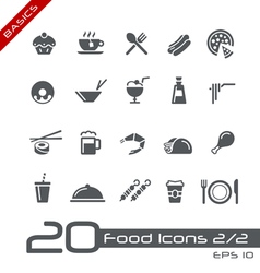 Food and Drink Icons vector image