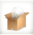 Light bulb in box vector image