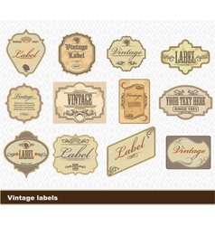 Vintage labels set vector image