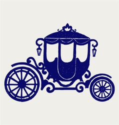Vintage carriage vector image