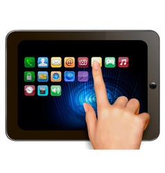 Digital tablet vector image