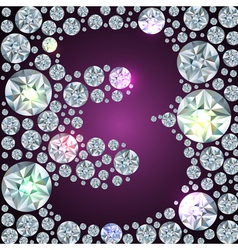Diamond number three Diamond number three vector image