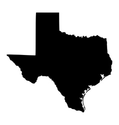 Map of the US state of Texas vector image