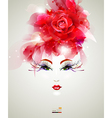 Female face vector image