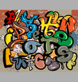 Graffiti alphabet vector image