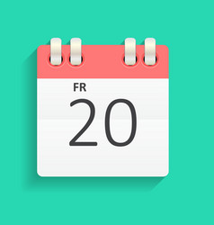 Flat Calendar Icon Flat Calendar Icon vector image