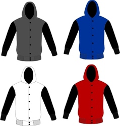 Sweater hoodie template vector image