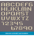 Origami Alphabet vector image